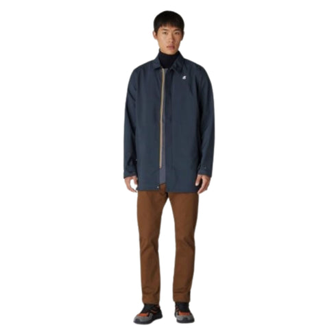 Trench Uomo Benny Bonded in nylon triplo strato Blu KWAY- Francavilla Moda